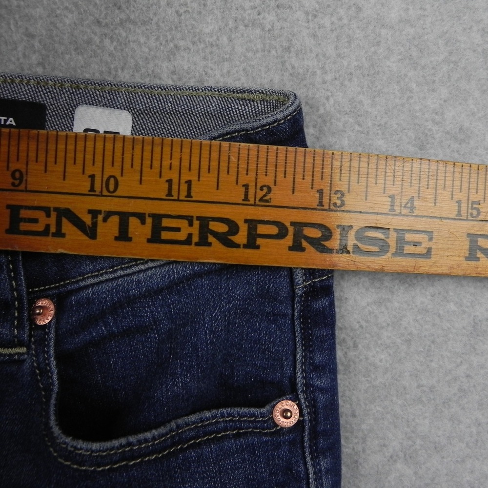 Volcom Vorta Slim Straight Jeans Boys 25 10Y Dark Wash Denim Stretch Pants - Picture 4 of 15